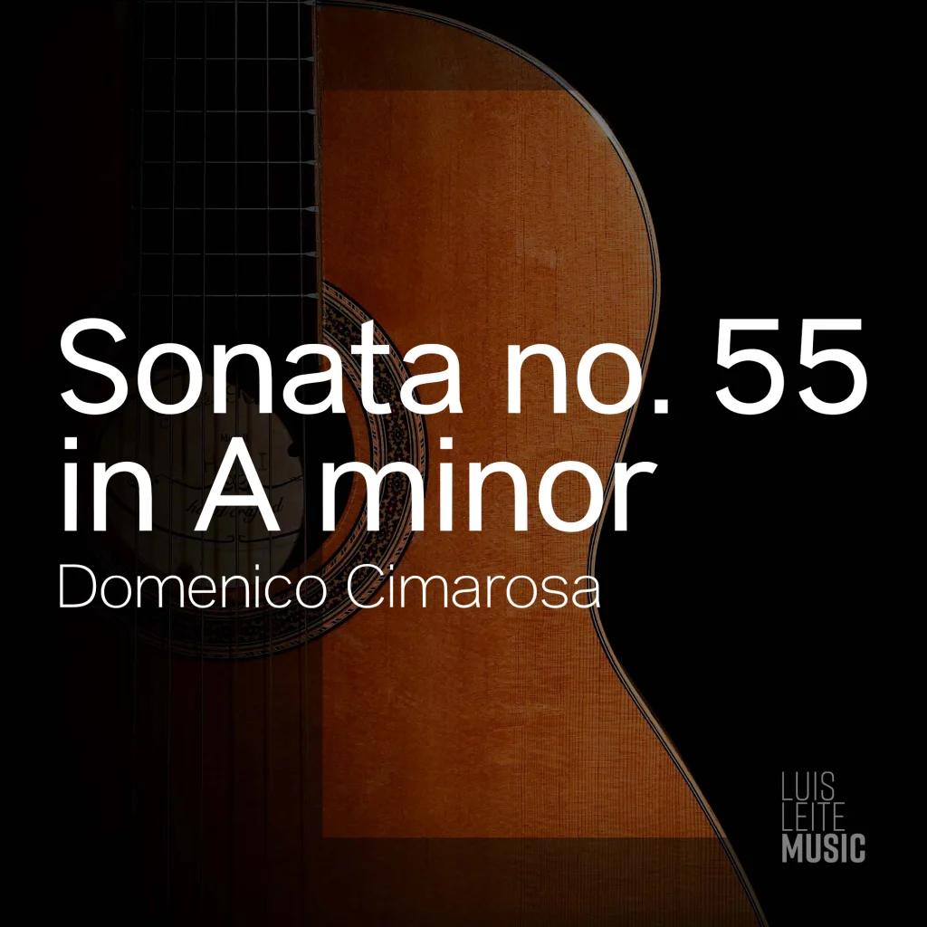 Sonata no. 55 in A minor — score cover, Luis Leite edition