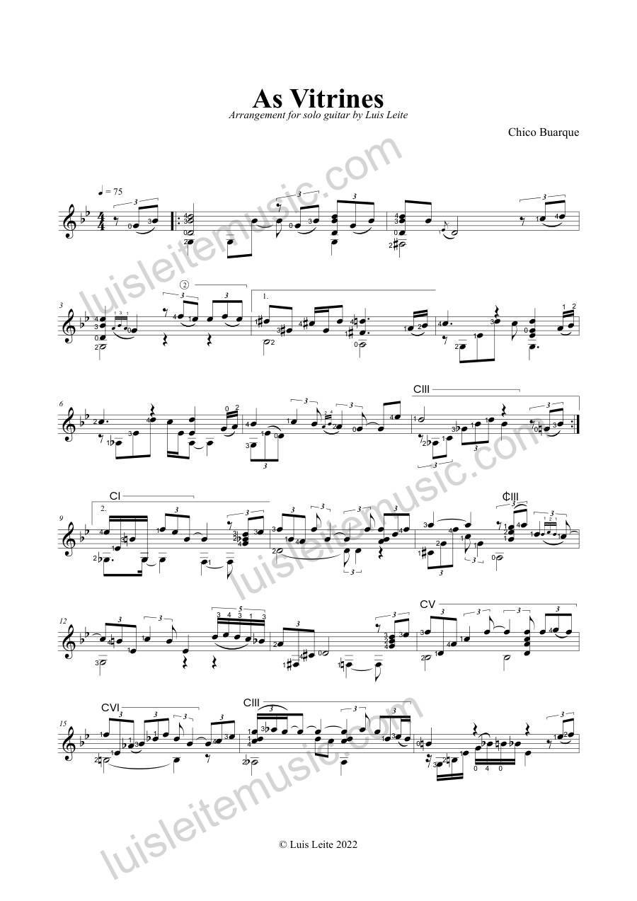 Preview: first page of As Vitrines