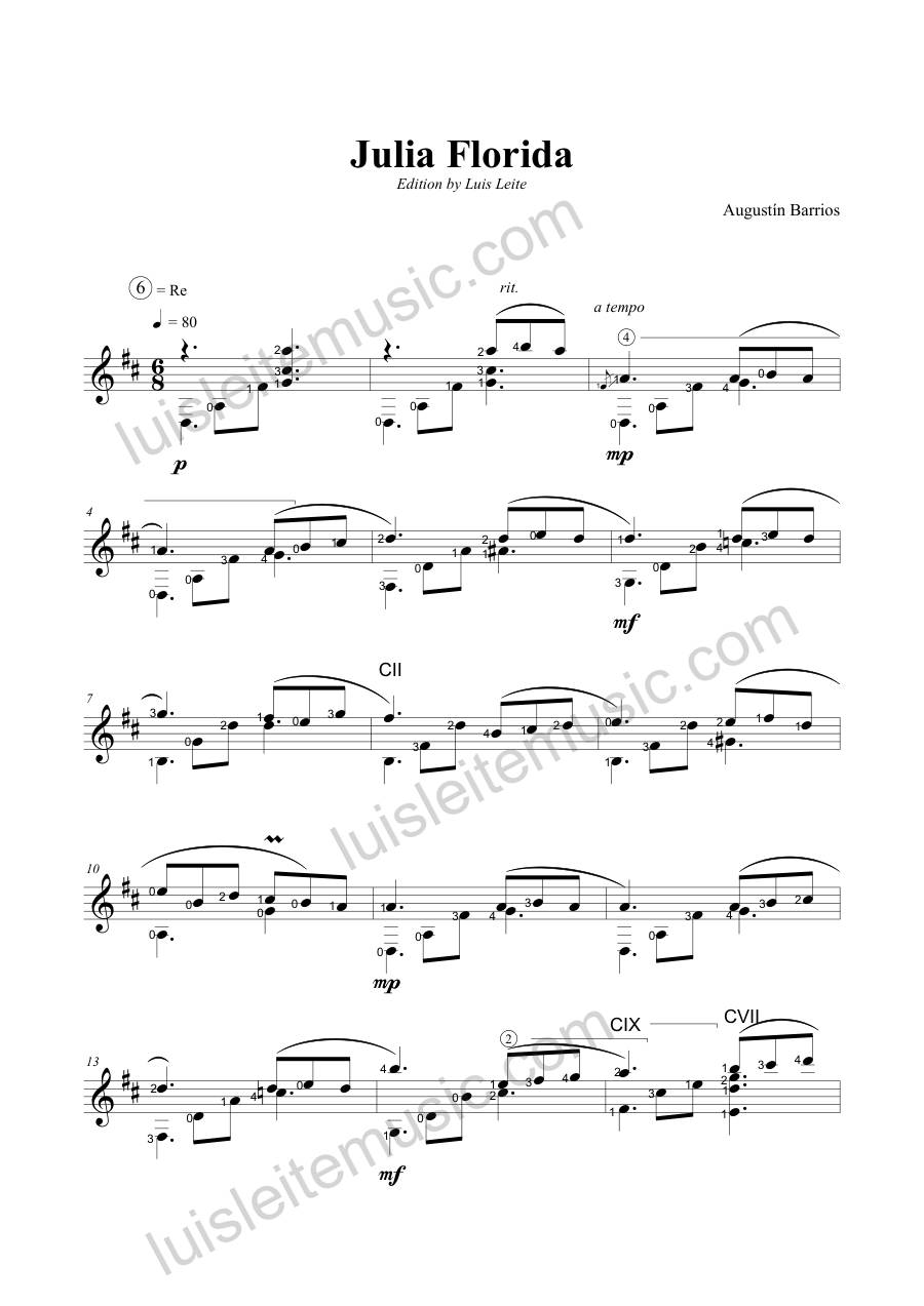 Preview: first page of Julia Florida
