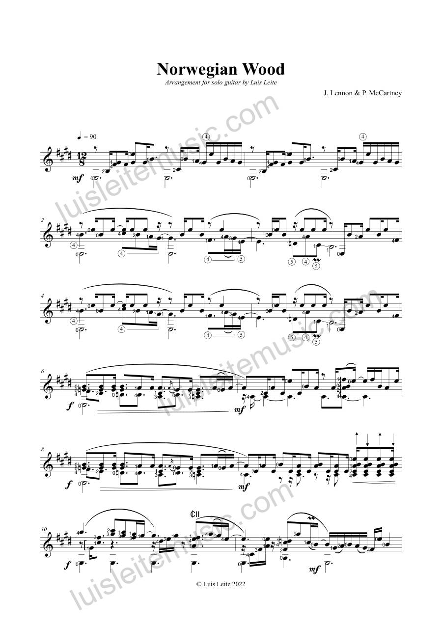 Preview: first page of Norwegian Wood