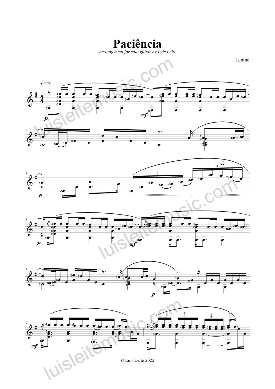 Preview: first page of Paciência
